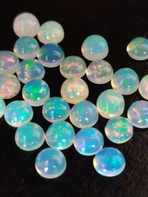 Natural Super Top Multifire Ethiopian Opal 10 mm Round Cabochon – AAA Quality Ethiopian Opal Round 10mm