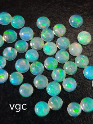 Natural Super Top Multifire Ethiopian Opal 2 mm Round Cabochon – AAA Quality Ethiopian Opal Round 2mm