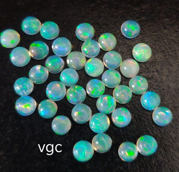 Natural Super Top Multifire Ethiopian Opal 2.5 mm Round Cabochon – AAA Quality Ethiopian Opal Round 2.5mm