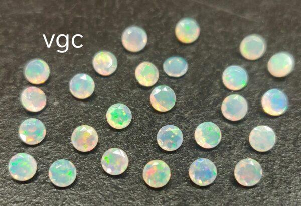Natural Super Top Multifire Ethiopian Opal 2 mm Round Cut Faceted – AAA Quality Ethiopian Opal Round 2mm