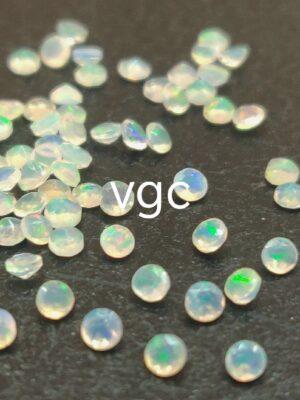 Natural Super Top Multifire Ethiopian Opal 2 mm Round Cut Faceted – AAA Quality Ethiopian Opal Round 2mm