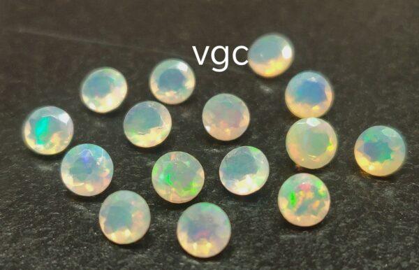 Natural Super Top Multifire Ethiopian Opal 5 mm Round Cut Faceted – AAA Quality Ethiopian Opal Round 5mm