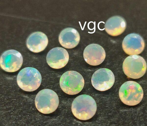 Natural Super Top Multifire Ethiopian Opal 5 mm Round Cut Faceted – AAA Quality Ethiopian Opal Round 5mm