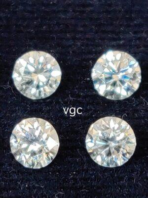 Super Top Quality White Moissanite D-f Color VS Purity 4 mm Round Brilliant Cut– AAA Moissanite Round Superb Cut And Luster 4mm