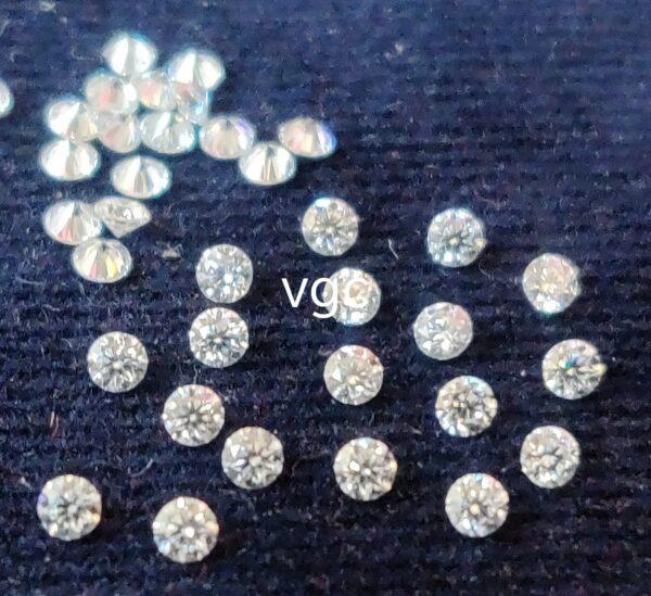 Super Top Quality White Moissanite D-f Color VS Purity 2 mm Round Brilliant Cut– AAA Moissanite Round Superb Cut And Luster 2mm