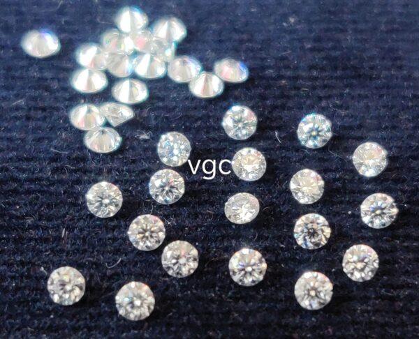 Super Top Quality White Moissanite D-f Color VS Purity 2 mm Round Brilliant Cut– AAA Moissanite Round Superb Cut And Luster 2mm
