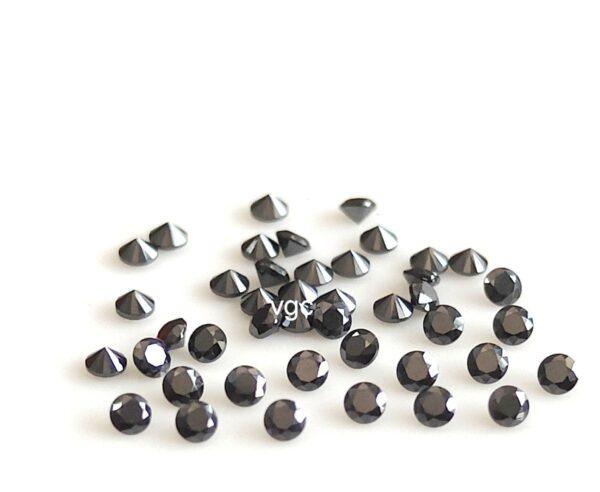 Super Top Quality Black Moissanite VS Purity 2.5 mm Round Brilliant Cut– AAA Moissanite Round Superb Cut And Luster 2.5mm