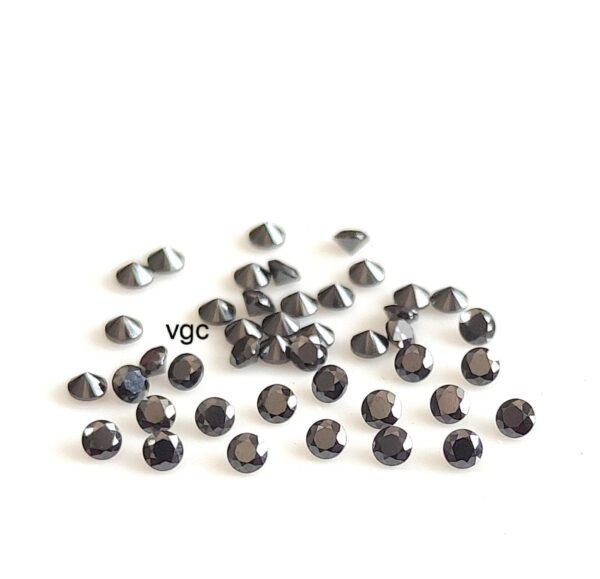 Super Top Quality Black Moissanite VS Purity 2.5 mm Round Brilliant Cut– AAA Moissanite Round Superb Cut And Luster 2.5mm