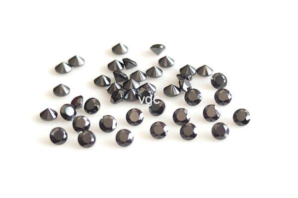 Super Top Quality Black Moissanite VS Purity 2.5 mm Round Brilliant Cut– AAA Moissanite Round Superb Cut And Luster 2.5mm
