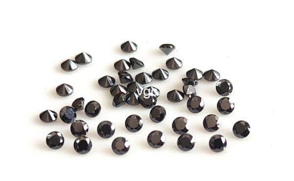 Super Top Quality Black Moissanite VS Purity 2.5 mm Round Brilliant Cut– AAA Moissanite Round Superb Cut And Luster 2.5mm