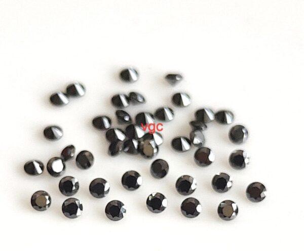 Super Top Quality Black Moissanite VS Purity 1.75 mm Round Brilliant Cut– AAA Moissanite Round Superb Cut And Luster 1.75mm