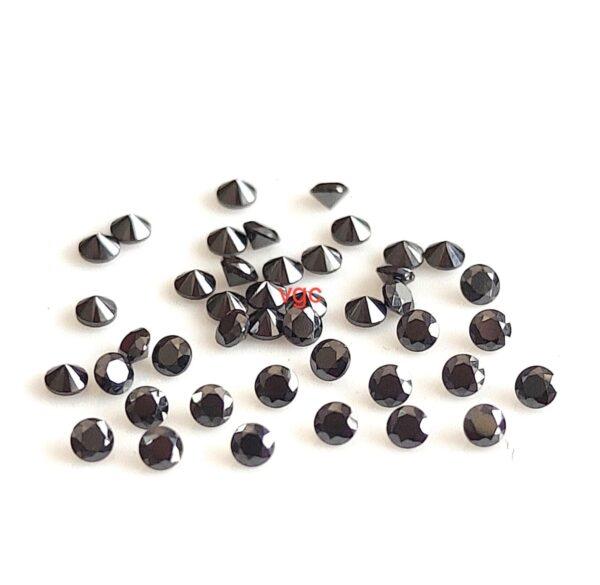 Super Top Quality Black Moissanite VS Purity 1.75 mm Round Brilliant Cut– AAA Moissanite Round Superb Cut And Luster 1.75mm