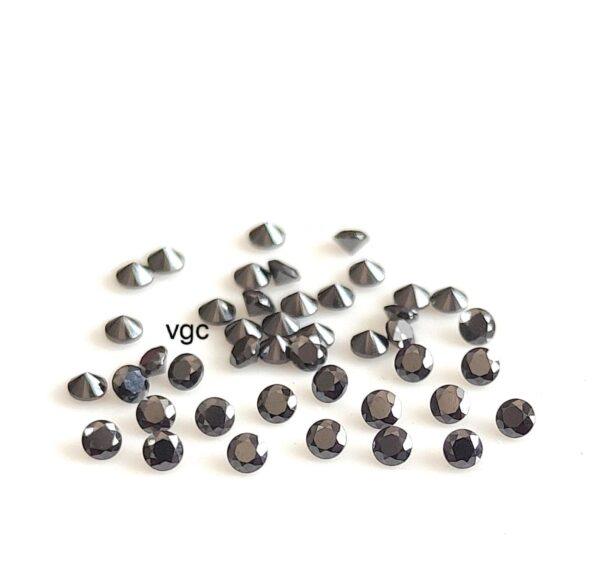 Super Top Quality Black Moissanite VS Purity 1.75 mm Round Brilliant Cut– AAA Moissanite Round Superb Cut And Luster 1.75mm