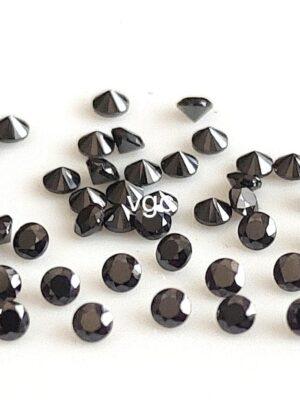 Super Top Quality Black Moissanite VS Purity 2 mm Round Brilliant Cut– AAA Moissanite Round Superb Cut And Luster 2mm