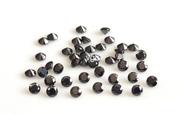 Super Top Quality Black Moissanite VS Purity 2.5 mm Round Brilliant Cut– AAA Moissanite Round Superb Cut And Luster 2.5mm