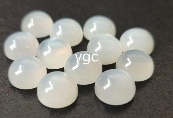 Natural White Moonstone 8 mm Round Cabochon – AAA Quality Moonstone Round Cabochon 8mm