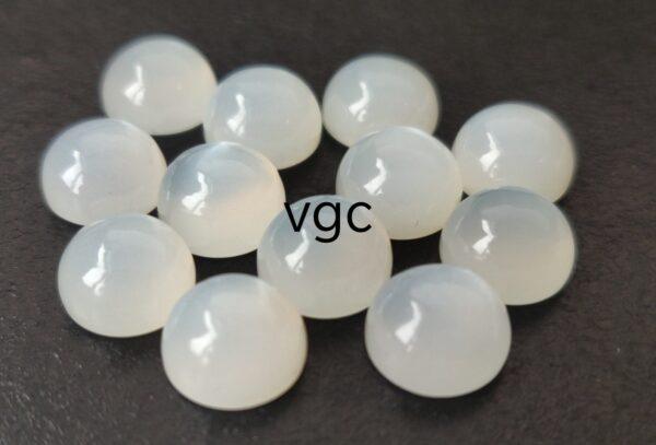 Natural White Moonstone 8 mm Round Cabochon – AAA Quality Moonstone Round Cabochon 8mm