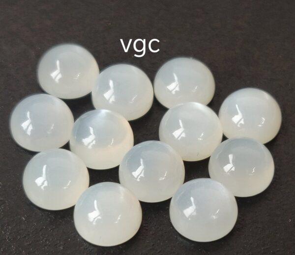 Natural White Moonstone 8 mm Round Cabochon – AAA Quality Moonstone Round Cabochon 8mm