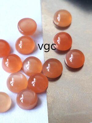 Natural Peach Moonstone 10 mm Round Cabochon – AAA Quality Moonstone Round Cabochon 10mm