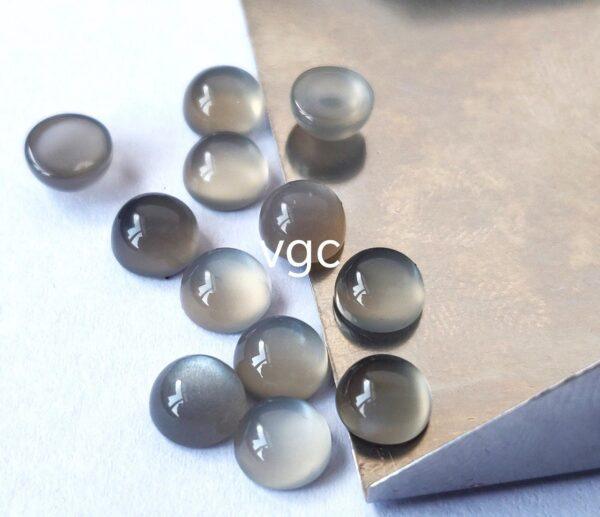 Natural Grey Moonstone 9 mm Round Cabochon – AAA Quality Moonstone Round Cabochon 9mm