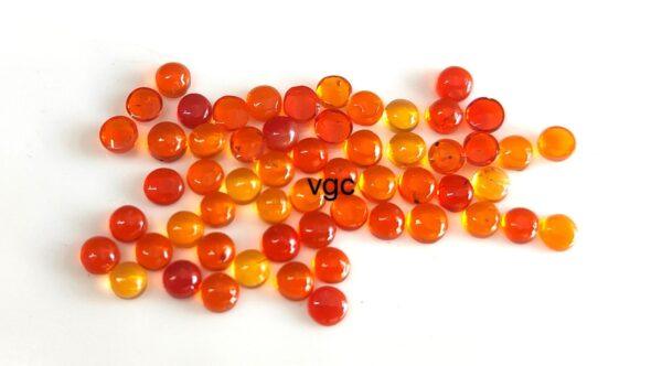 Natural Mexican Fire Opal 4 mm Round Cabochon – AAA Quality Mexican Fire Opal Round 4mm