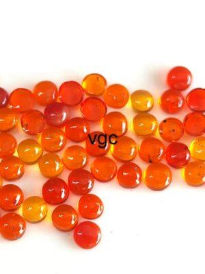 Natural Mexican Fire Opal 3.25 mm Round Cabochon – AAA Quality Mexican Fire Opal Round 3.25mm