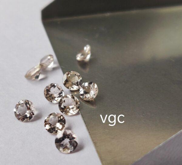 Natural Good Peach Color Morganite 5 mm Round Cut Faceted – AAA Quality Morganite Round 5mm