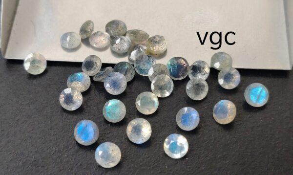 Natural Labradorite 9 mm Round Cut Faceted – AAA Quality Labradorite Round Faceted Cut 9mm