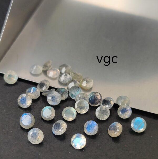 Natural Labradorite 9 mm Round Cut Faceted – AAA Quality Labradorite Round Faceted Cut 9mm