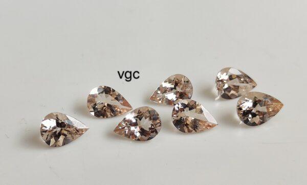 Natural Good Peach Color Morganite 5×7 mm Pear Cut Faceted – AAA Quality Morganite Pear 5x7mm