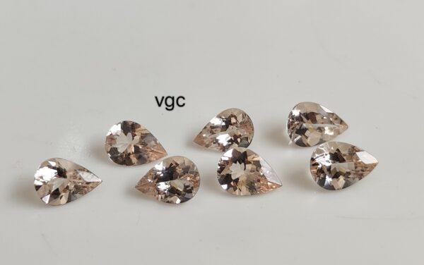 Natural Good Peach Color Morganite 5×7 mm Pear Cut Faceted – AAA Quality Morganite Pear 5x7mm