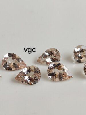 Natural Good Peach Color Morganite 4×6 mm Pear Cut Faceted – AAA Quality Morganite Pear 4x6mm