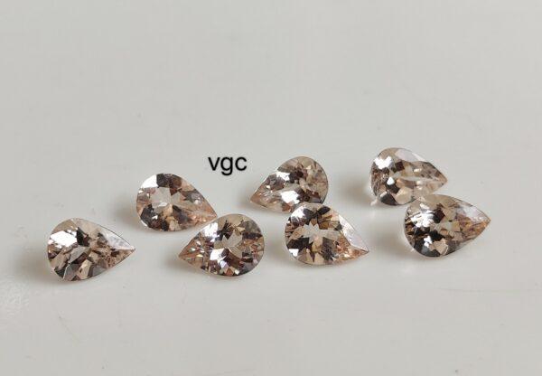 Natural Good Peach Color Morganite 5×7 mm Pear Cut Faceted – AAA Quality Morganite Pear 5x7mm