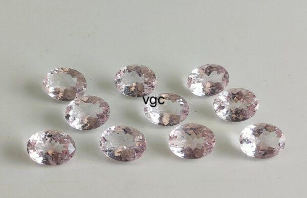 Natural Good Pink Color Morganite 8×10 mm Oval Cut Faceted – AAA Quality Morganite Oval 8x10mm
