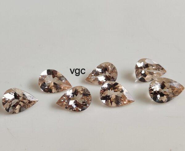 Natural Good Peach Color Morganite 5×7 mm Pear Cut Faceted – AAA Quality Morganite Pear 5x7mm