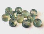 Natural Moss Agate 5 mm Round Doublet Cabochon – AAA Quality Moss Agate Round 5mm