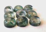 Natural Moss Agate 5 mm Round Doublet Cabochon – AAA Quality Moss Agate Round 5mm