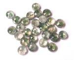 Natural Moss Agate 7 mm Round Doublet Rose Cut – AAA Quality Moss Agate Round 7mm
