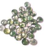 Natural Moss Agate 7 mm Round Doublet Rose Cut – AAA Quality Moss Agate Round 7mm