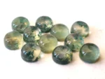 Natural Moss Agate 5 mm Round Doublet Cabochon – AAA Quality Moss Agate Round 5mm
