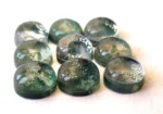 Natural Moss Agate 5 mm Round Doublet Cabochon – AAA Quality Moss Agate Round 5mm