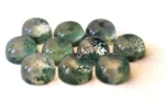 Natural Moss Agate 5 mm Round Doublet Cabochon – AAA Quality Moss Agate Round 5mm
