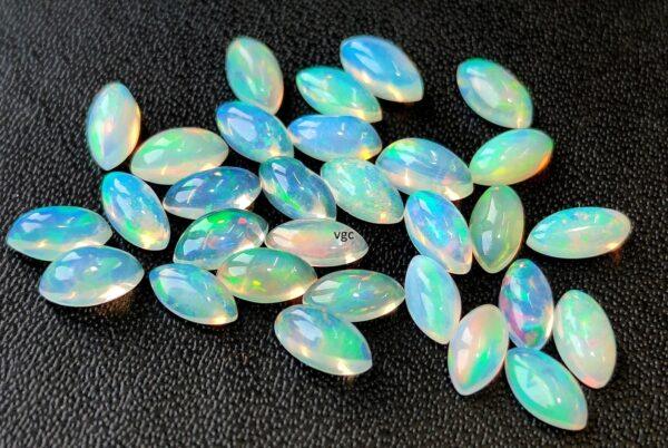 Natural Super Top Multifire Ethiopian Opal 2×4 mm Marquise Cabochon – AAA Quality Ethiopian Opal Marquise 2x4mm