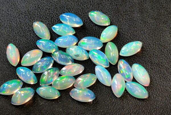 Natural Super Top Multifire Ethiopian Opal 2×4 mm Marquise Cabochon – AAA Quality Ethiopian Opal Marquise 2x4mm
