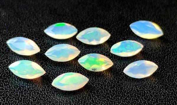 Natural Super Top Multifire Ethiopian Opal 4×8 mm Marquise Cut Faceted – AAA Quality Ethiopian Opal Marquise 4x8mm