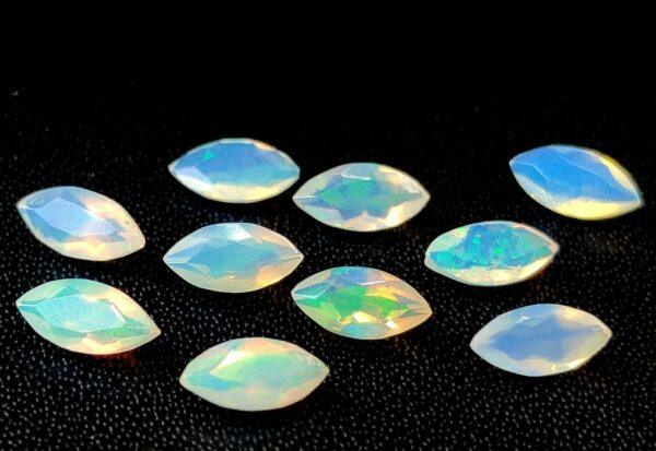 Natural Super Top Multifire Ethiopian Opal 4×8 mm Marquise Cut Faceted – AAA Quality Ethiopian Opal Marquise 4x8mm