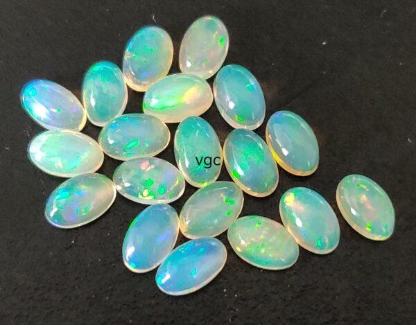 Natural Super Top Multifire Ethiopian Opal 5×7 mm Oval Cabochon – AAA Quality Ethiopian Opal Oval 5x7mm