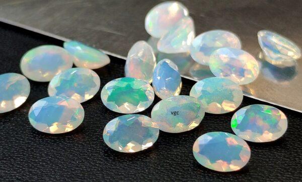 Natural Super Top Multifire Ethiopian Opal 6×8 mm Oval Cut Faceted – AAA Quality Ethiopian Opal Oval 6x8mm