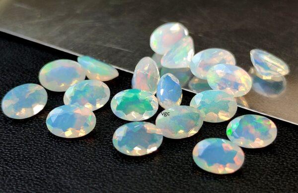Natural Super Top Multifire Ethiopian Opal 6×8 mm Oval Cut Faceted – AAA Quality Ethiopian Opal Oval 6x8mm