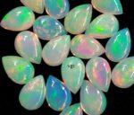 Natural Super Top Multifire Ethiopian Opal 8×12 mm Pear Cabochon – AAA Quality Ethiopian Opal Pear 8x12mm